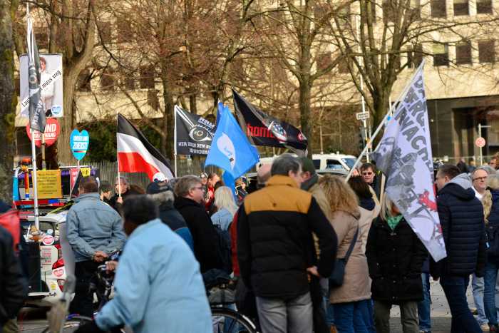  „NRW erwacht“-Demonstration in Düsseldorf am 8. Januar 2023. 